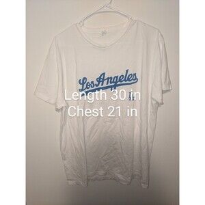 Los Angeles Dodgers Shirt Men's 2xl MLB Baseball White Tee
